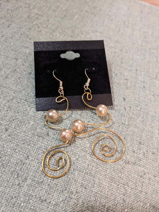 Whimsy pearl earrings